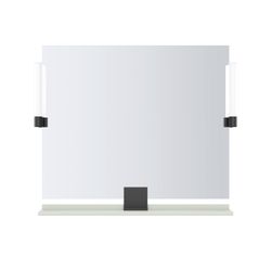 Duravit Sivida Spiegel-Ablage 800x115x35mm Diamantschwarz/Blassgrün Matt ohne ... DURAVIT-SV74320BDHH0000 4067116412338 (Abb. 1)
