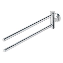 Duravit D-Code Handtuchhalter 447x50x90mm, Chrom, Messing, 2 Arme, mit Befestigungs... DURAVIT-0099221000 4021534636196 (Abb. 1)