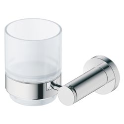 Duravit D-Code Zahnputzbecher 102x118x97mm, Chrom/Mattweiß, Schraubbefestigung, wan... DURAVIT-0099191000 4021534636165 (Abb. 1)