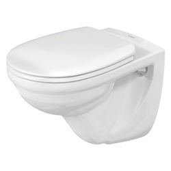 Duravit D-Code Wand-WC 560x355x385mm, Weiß Hochglanz, 6l, Tiefspüler, geschlossen, ... DURAVIT-0184090000 4021534063954 (Abb. 1)