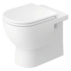 Duravit D-Code Stand WC 570x370x400mm Weiß Hochglanz Back to wall 45/3l Tiefspüler ... DURAVIT-2037090000 4067116338409 (Abb. 1)