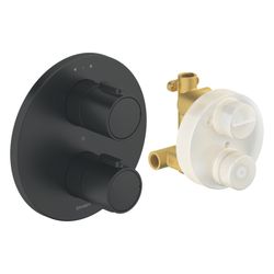 Duravit Thermostatarmaturen Thermostat Unterputz Set 2 Verbraucher Mattschwarz 24... DURAVIT-TH4200008046 4067116463859 (Abb. 1)