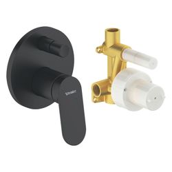 Duravit Wave Einhebelmischer Unterputz Set, 2 Verbraucher, Mattschwarz, 24l/min, ... DURAVIT-WA4210008046 4067116463767 (Abb. 1)