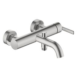 Duravit Balcoon Einhebel-Wannenmischer Aufputz, Edelstahl gebürstet, S-Anschlüsse... DURAVIT-BA5230000070 4067116472288 (Abb. 1)