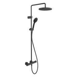Duravit Shower Systems Duschsystem Mattschwarz, Thermostat, Kopfbrause 250mm, 9l/... DURAVIT-TH4282008046 4067116316322 (Abb. 1)