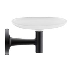 Duravit Starck T Seifenschale 119x140x66mm, Mattschwarz/Mattweiß, Glas, wandhängend... DURAVIT-0099334600 4053424702964 (Abb. 1)