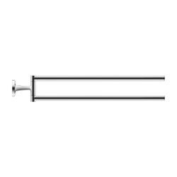 Duravit Starck T Handtuchhalter 486x88x57mm, Chrom glänzend, Messing, 2 Arme, mit B... DURAVIT-0099411000 4053424693859 (Abb. 1)
