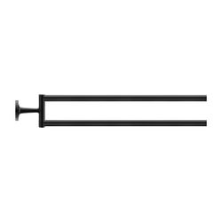 Duravit Starck T Handtuchhalter 486x88x57mm, Mattschwarz, Messing, 2 Arme, mit Befe... DURAVIT-0099414600 4053424703022 (Abb. 1)
