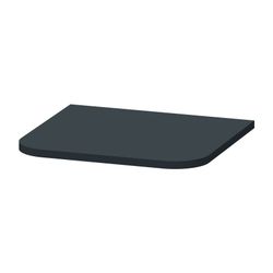 Duravit Happy D.2 Abdeckplatte, Halbrund, 364x403x16mm, Graphit SM, mit Befestigun... DURAVIT-HP030008080 4053424866949 (Abb. 1)