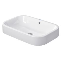 Duravit Happy D.2 Plus Aufsatzbecken 600mm, Weiß Hochglanz, Rechteckig, ohne HLB, m... DURAVIT-2314600000 4021534843440 (Abb. 1)