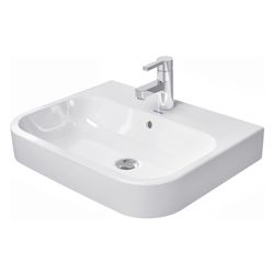 Duravit Happy D.2 Plus Aufsatzbecken 600mm, Weiß Hochglanz, Rechteckig, mit HLB/Übe... DURAVIT-2315600000 4021534843488 (Abb. 1)