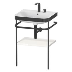 Duravit Happy D.2 Waschtisch-Set C-bonded Metallkonsole Dekor, 490x575x850mm, Weiß... DURAVIT-HP4735E2222 4063382004314 (Abb. 1)