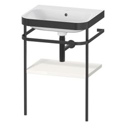 Duravit Happy D.2 Waschtisch-Set C-bonded Metallkonsole Dekor, 490x575x850mm, Weiß... DURAVIT-HP4735N2222 4063382003980 (Abb. 1)