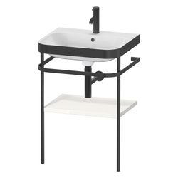 Duravit Happy D.2 Waschtisch-Set C-bonded Metallkonsole Dekor, 490x575x850mm, Weiß... DURAVIT-HP4735O2222 4063382004093 (Abb. 1)