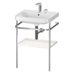 Duravit Happy D.2 Waschtisch-Set C-shaped Metallkonsole 490x575x850mm, Weiß, 2 HL,... DURAVIT-HP4835E2222 4063382005656 (Abb. 1)