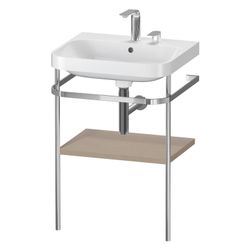 Duravit Happy D.2 Waschtisch-Set C-shaped Metallkonsole 490x575x850mm, Leinen, 2 H... DURAVIT-HP4835E7575 4063382005663 (Abb. 1)
