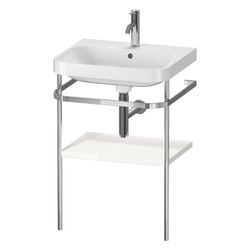 Duravit Happy D.2 Waschtisch-Set C-shaped Metallkonsole 490x575x850mm, Weiß, 1 HL,... DURAVIT-HP4835O2222 4063382005434 (Abb. 1)