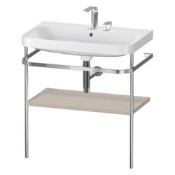 Duravit Happy D.2 Waschtisch-Set C-shaped Metallkonsole 490x775x850mm, Taupe Seide... DURAVIT-HP4837E6060 4063382006165 (Abb. 1)