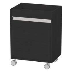 Duravit Ketho Rollcontainer Dekor, 360x500x670mm, Eiche Mattschwarz, Dekor, 1 Tür ... DURAVIT-KT2530L1616 4063382083777 (Abb. 1)
