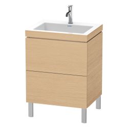 Duravit L-Cube Waschtisch-Set C-bonded bodenst. Dekor, 480x600x698mm Natur Eiche M... DURAVIT-LC6936O3030 4063382088888 (Abb. 1)