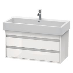 Duravit Ketho Waschtischunterbau wandhäng. 440x950x480mm, Weiß Hochglanz, Grifflei... DURAVIT-KT663802222 4053424223018 (Abb. 1)