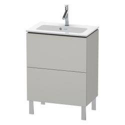 Duravit L-Cube Waschtischunterbau bodenstehend 391x620x704mm Betongrau Matt, Griff... DURAVIT-LC667300707 4053424648255 (Abb. 1)