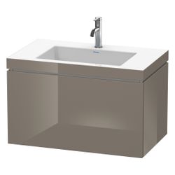 Duravit L-Cube Waschtisch-Set C-bonded wh Echtholzfurnier 480x800x500mm Flanell Gr... DURAVIT-LC6917O8989 4053424408323 (Abb. 1)