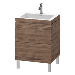 Duravit L-Cube Waschtisch-Set C-bonded bodenst. Dekor, 480x600x698mm Nusb.dunkel M... DURAVIT-LC6936O2121 4053424652313 (Abb. 1)