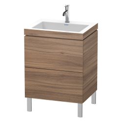 Duravit L-Cube Waschtisch-Set C-bonded bodenst. Dekor, 480x600x698mm Nusb.Matt, Gr... DURAVIT-LC6936O7979 4053424500867 (Abb. 1)
