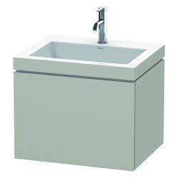 Duravit L-Cube Waschtisch-Set C-bonded wh Dekor, 480x600x500mm Betongrau Matt, Gri... DURAVIT-LC6916O0707 4053424651330 (Abb. 1)
