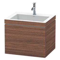 Duravit L-Cube Waschtisch-Set C-bonded wh Dekor, 480x600x500mm Nusb.dunkel Matt, G... DURAVIT-LC6916O2121 4053424651354 (Abb. 1)