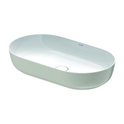 Duravit Luv Aufsatzbecken 700mm, Weiß Hochglanz/Grau Seidenmatt, DuraCeram, Oval, o... DURAVIT-0379702300 4053424900964 (Abb. 1)
