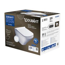 Duravit DuraStyle WC-Set wandhäng. Weiß Hochglanz, 4,5l, WonderGliss, Tiefspüler, ... DURAVIT-45510900A11 4053424883564 (Abb. 1)