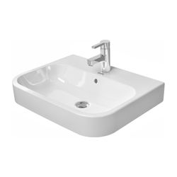 Duravit Happy D.2 Plus Aufsatzbecken 600mm, Weiß Hochglanz, WonderGliss, Rechtecki... DURAVIT-23156000001 4021534843495 (Abb. 1)