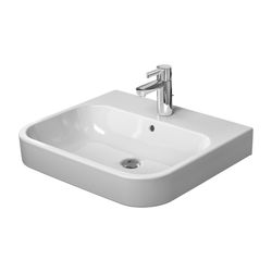 Duravit Happy D.2 Waschtisch 505x600x170mm, WonderGliss, Weiß Hochglanz, Rechtecki... DURAVIT-23186000001 4053424119519 (Abb. 1)