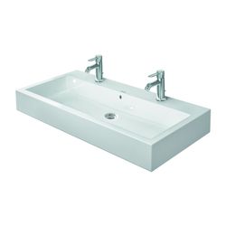 Duravit Vero Waschtisch 470x1000x175mm wandhäng., Weiß Hochglanz, Rechteckig, 2 WP ... DURAVIT-0454100026 4021534285769 (Abb. 1)