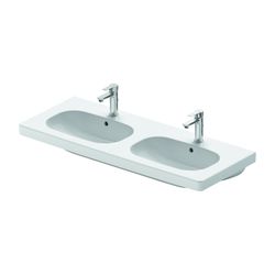 Duravit D-Code Doppelwaschtisch 490x1200x180mm, Weiß Hochglanz, Rechteckig, 2Wasch... DURAVIT-03481200002 4021534853357 (Abb. 1)