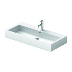 Duravit Vero Waschtisch 470x1000x175mm wandhäng., Weiß Hochglanz, Rechteckig, 1 Was... DURAVIT-0454100027 4021534285776 (Abb. 1)