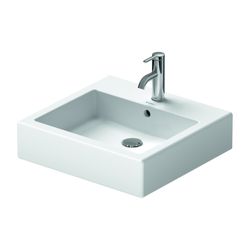 Duravit Vero Waschtisch 470x500x175mm wandhäng., Weiß Hochglanz, Rechteckig, 1 WP m... DURAVIT-0454500000 4021534269301 (Abb. 1)