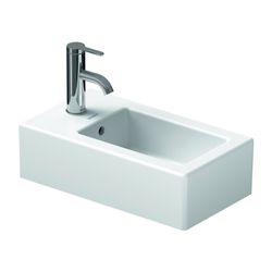 Duravit Vero Handwaschbecken 450x250x145mm, Weiß Hochglanz, Rechteckig,1 Waschplatz... DURAVIT-0702250000 4021534317378 (Abb. 1)