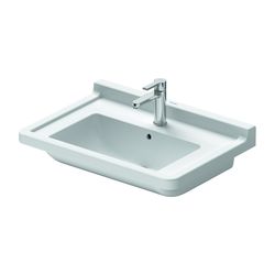 Duravit Starck 3 Waschtisch 490x700x235mm, WonderGliss, Weiß Hochglanz, Rechteckig... DURAVIT-03047000001 4021534256806 (Abb. 1)