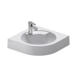 Duravit Architec Eck-Handwaschbecken 540x635x150mm wandh. Weiß Hochglanz, Halbrund,... DURAVIT-0448450000 4021534084812 (Abb. 1)