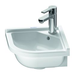 Duravit Starck 3 Eck-Handwaschbecken 380x430x160mm, Weiß Hochglanz, WonderGliss, Q... DURAVIT-07524400001 4021534223600 (Abb. 1)