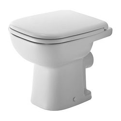 Duravit D-Code Stand WC 480x350x385mm, Weiß Hochglanz, 6l, Tiefspüler, halb offen, ... DURAVIT-2108090000 4021534344244 (Abb. 1)