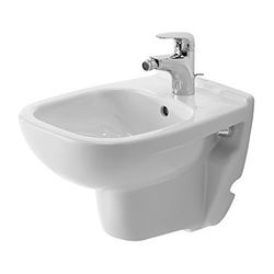 Duravit D-Code Wandbidet 480x350x350mm, Weiß Hochglanz, 1 HL, mit HLB/Überlauf... DURAVIT-2237150000 4021534344299 (Abb. 1)