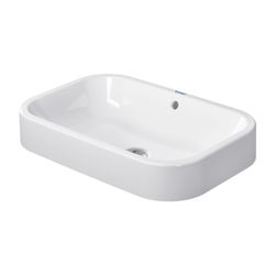 Duravit Happy D.2 Plus Aufsatzbecken 600mm, Weiß Hochglanz, WonderGliss, Rechtecki... DURAVIT-23146000001 4021534843457 (Abb. 1)