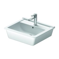 Duravit Starck 3 Einbauwaschtisch 465x560x230mm, Weiß Hochglanz, mit HLB/Überlauf, ... DURAVIT-0302560000 4021534223297 (Abb. 1)