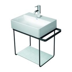 Duravit DuraSquare Metallkonsole 333x516x400mm, Mattschwarz, unter Waschtisch mit H... DURAVIT-0031104600 4053424467092 (Abb. 1)