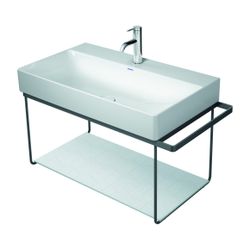Duravit DuraSquare Metallkonsole 451x865x400mm, Mattschwarz, unter Waschtisch mit H... DURAVIT-0031124600 4053424506395 (Abb. 1)