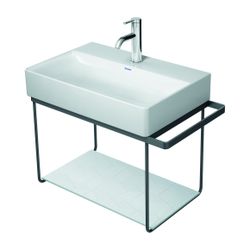 Duravit DuraSquare Metallkonsole 381x665x400mm, Mattschwarz, unter Waschtisch mit H... DURAVIT-0031144600 4053424516844 (Abb. 1)